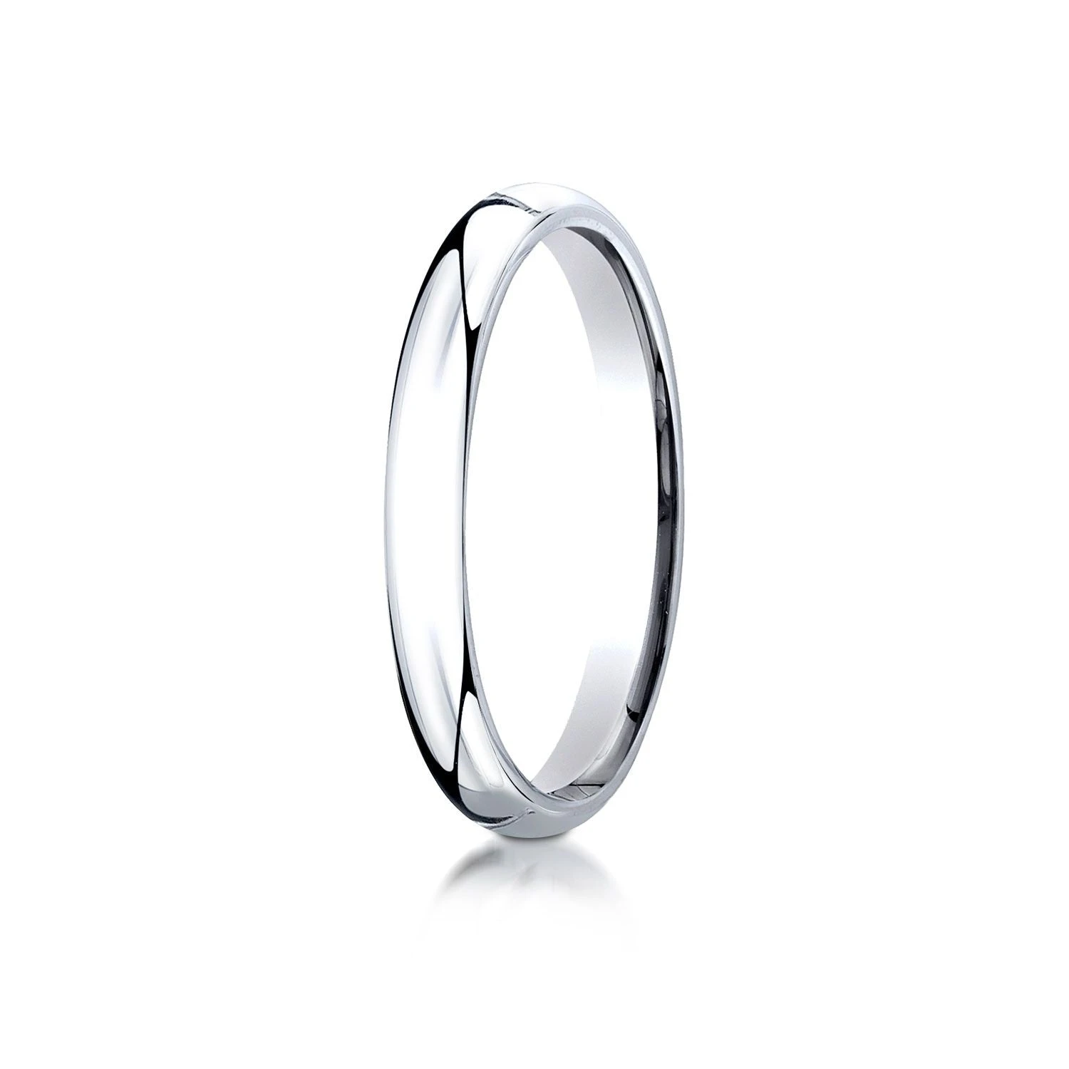 Platinum 3mm Slightly Domed Super Light Comfort-fit Ring 4 Platinum 3mm Slightly Domed Super Light Comfort-fit Ring - Image 2