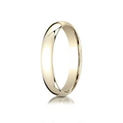 14k Yellow Gold 4mm Slightly Domed Super Light Comfort-fit Ring
