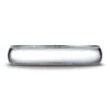 Platinum 5mm Slightly Domed Standard Comfort-fit Ring With Milgrain