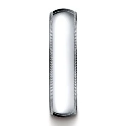 Platinum 6mm Slightly Domed Standard Comfort-fit Ring With Milgrain -Aurora Jewels Store slcf360 w su 1 fdc2cd6a 136d 4b73 9b0d 8783408dfb32